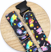 Dog Collar/ Kitty Dog Collar/ Space Cat Dog Collar/ In Memory Dog Collar/ Fabric Dog Collar